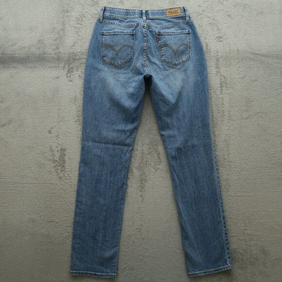 Levi's 525 Jeans Women's Size 8M Blue Mid-Rise Straight Leg Denim 32" Inseam - Picture 12 of 16